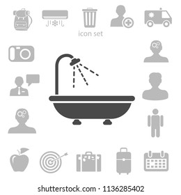 bathtub and shower vector illustration