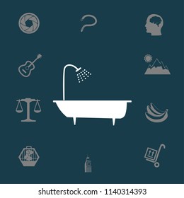 bathtub and shower vector illustration