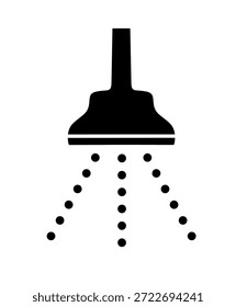 bathtub shower vector on white background