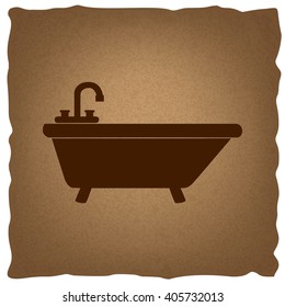 Bathtub sign. Vintage effect