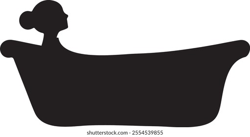 bathtub silhouette illustration art design 