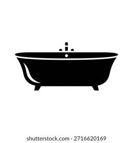 Una silueta de bañera de diseño simple
