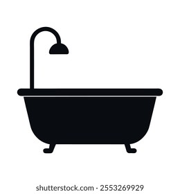 Bathtub silhouette vector icon design 