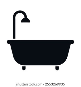 Badewanne Silhouette Vektorsymbol Design 