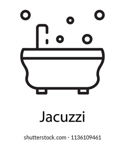 A bathtub soaked with massaging equipments and products representing jacuzzi 