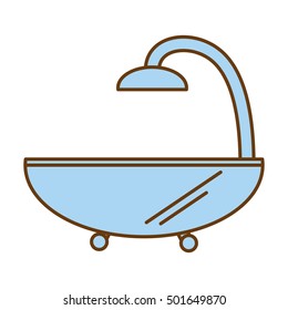 bathtub spa isolated icon vector illustration design