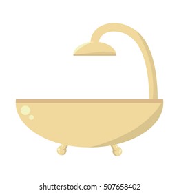 bathtub spa isolated icon vector illustration design