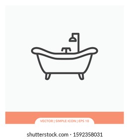 Bathtub symbol Icon Vector Illustration