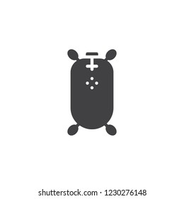 Bathtub top view vector icon. filled flat sign for mobile concept and web design. House interior furniture simple solid icon. Symbol, logo illustration. Pixel perfect vector graphics