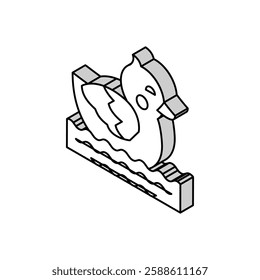 bathtub toys isometric icon vector. bathtub toys sign. isolated symbol illustration