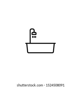 bathtub, tub icon vector illustration