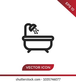 Bathtub vector icon