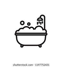 Bathtub vector icon