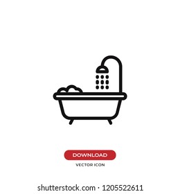 Bathtub vector icon