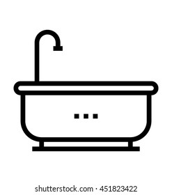 Bathtub Vector Icon