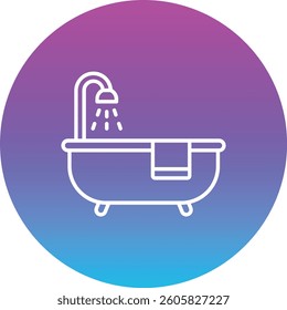 Bathtub vector icon. Can be used for printing, mobile and web applications.