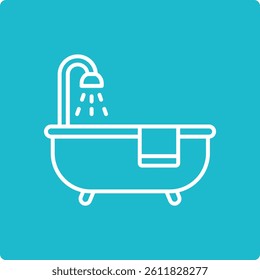 Bathtub vector icon. Can be used for printing, mobile and web applications.