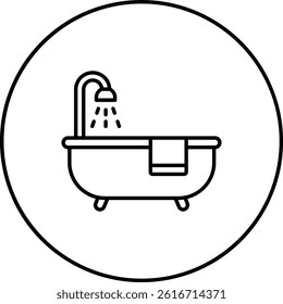 Bathtub vector icon. Can be used for printing, mobile and web applications.