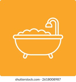 Bathtub vector icon. Can be used for printing, mobile and web applications.