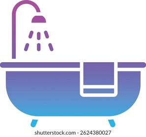 Bathtub vector icon. Can be used for printing, mobile and web applications.