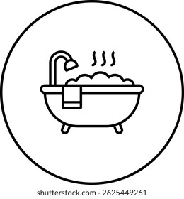 Bathtub vector icon. Can be used for printing, mobile and web applications.