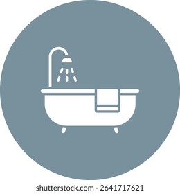Bathtub vector icon. Can be used for printing, mobile and web applications.
