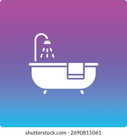 Bathtub vector icon. Can be used for printing, mobile and web applications.