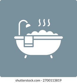 Bathtub vector icon. Can be used for printing, mobile and web applications.