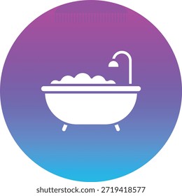 Icono de Vector de bañera. Se puede utilizar para aplicaciones de impresión, móviles y de Web.