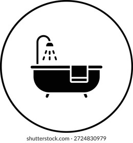 Icono de Vector de bañera. Se puede utilizar para aplicaciones de impresión, móviles y de Web.