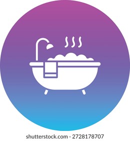 Bathtub vector icon. Can be used for printing, mobile and web applications.