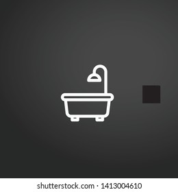 Bathtub vector icon. Bathtub concept stroke symbol design. Thin graphic elements vector illustration, outline pattern for your web site design, logo, UI. EPS 10.