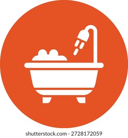 Bathtub Vector Icon Design Illustration