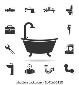 Bathtub vector icon. Detailed set of plumber element icons. Premium quality graphic design. One of the collection icons for websites, web design, mobile app on white background