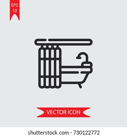 Bathtub vector icon, illustration symbol