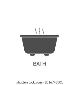 Bathtub vector icon. Linear style sign for mobile concept and web design