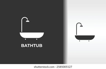 Bathtub Vector, Icon Or Logo Sign Isolated Symbol Illustration