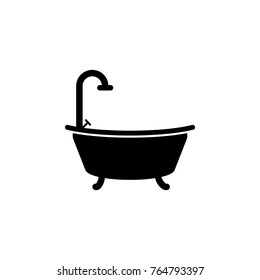 Bathtub vector icon. Plumbing element icon. Premium quality graphic design. Signs, outline symbols collection icon for websites, web design, mobile app, info graphics on white background