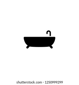 bathtub vector icon. bathtub sign on white background. bathtub icon for web and app