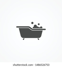 Bathtub vector icon sign symbol