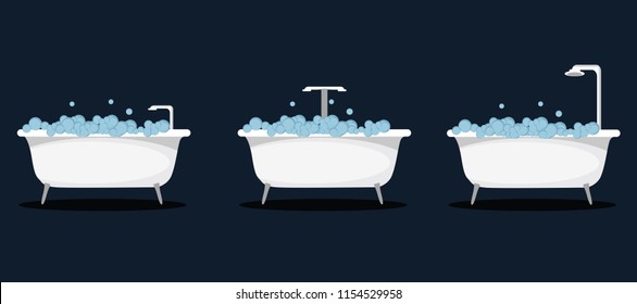 bathtub vector illustration 