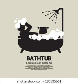 Bathtub Vector Illustration