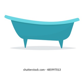 Bathtub. Vector illustration. Isolated on a white background