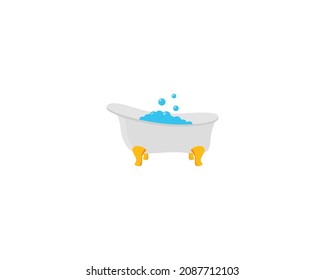 Bathtub vector isolated icon. Emoji illustration. Bathtub vector emoticon