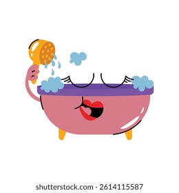 Bathtub vector Sticker. Eps 10 file