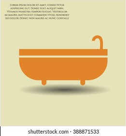 Bathtub vector symbol