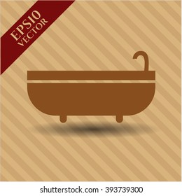 Bathtub vector symbol