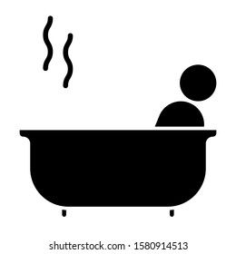 bathtub wash spa icon vector