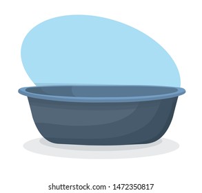 
bathtub for washing, vector illustration