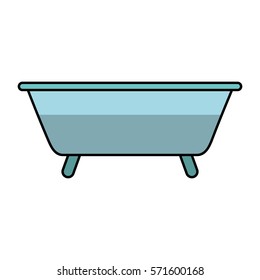 bathtub water isolated icon vector illustration design